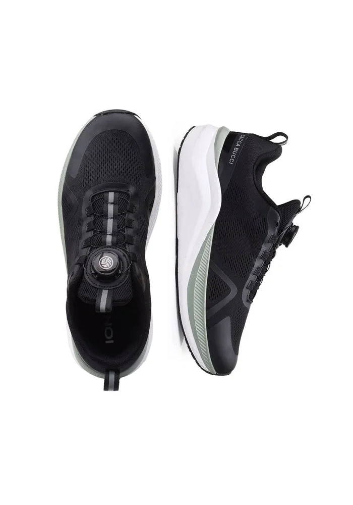 باكا بوتشي حذاء رياضي رجالي   أسود بأداء متقدم ونظام ربط دوار